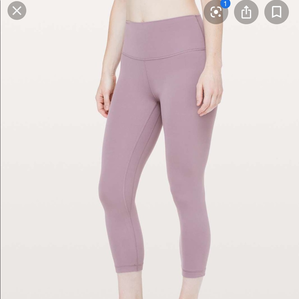Lululemon Align Crop 21” - dusty mauve size 2